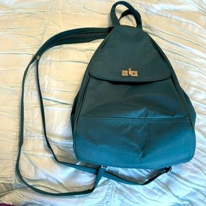 Shoulder/Backpack, teal, pockets! Slashproof!